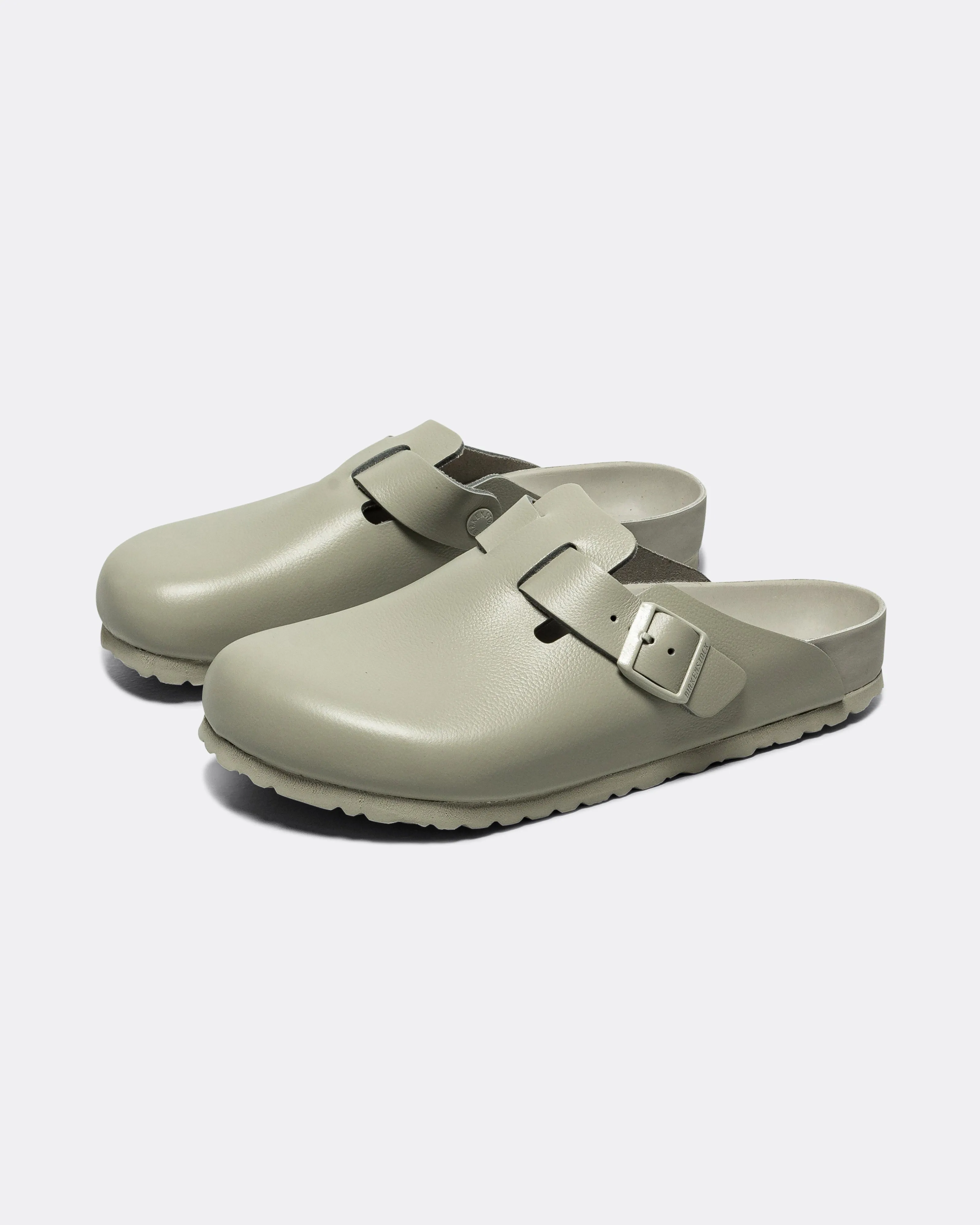 Padded collar Beach Footwear Boston Exquisite - Mineral Grey Natural Leather