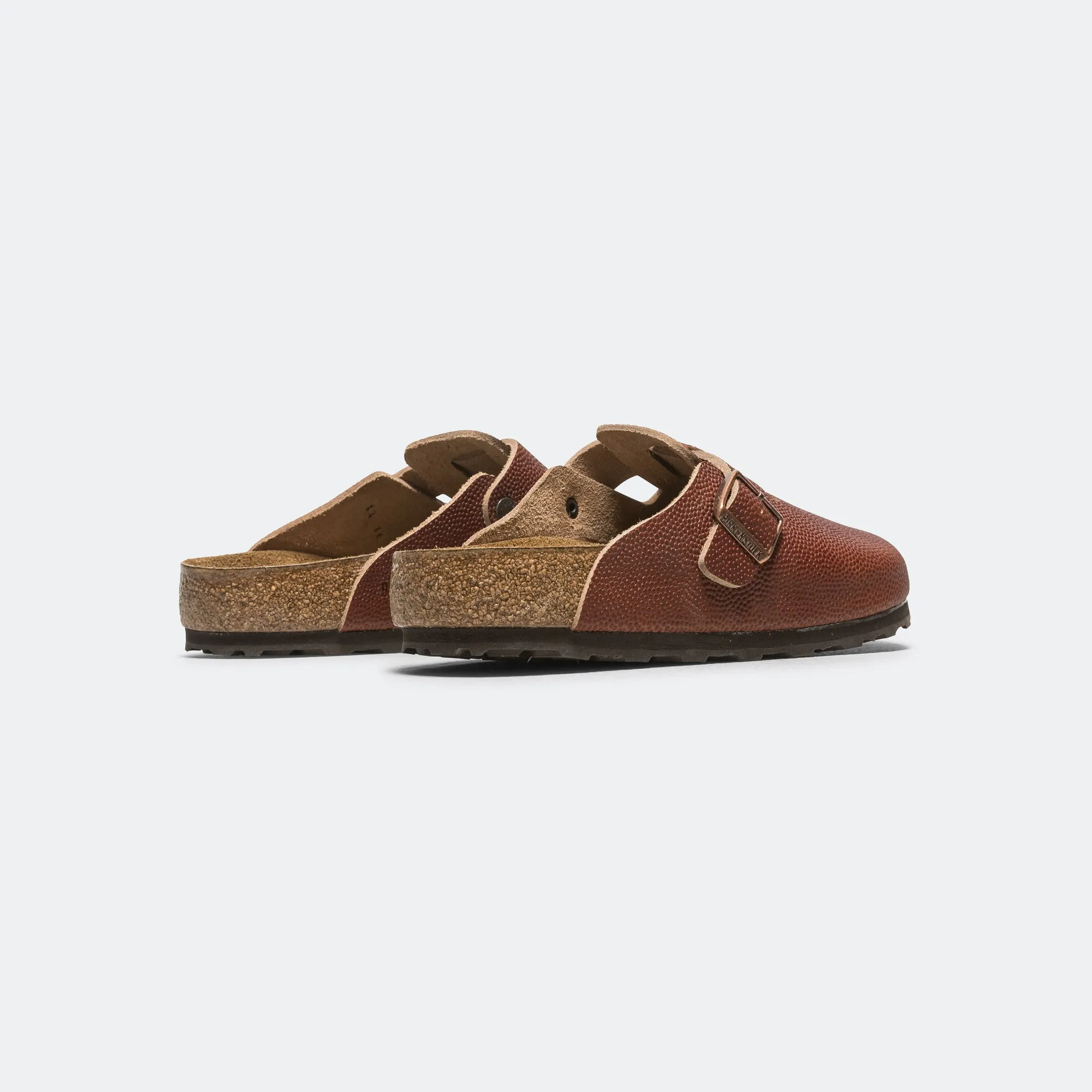 Boston - Ginger Brown Embossed Natural Leather Easy Clean Quick Rest