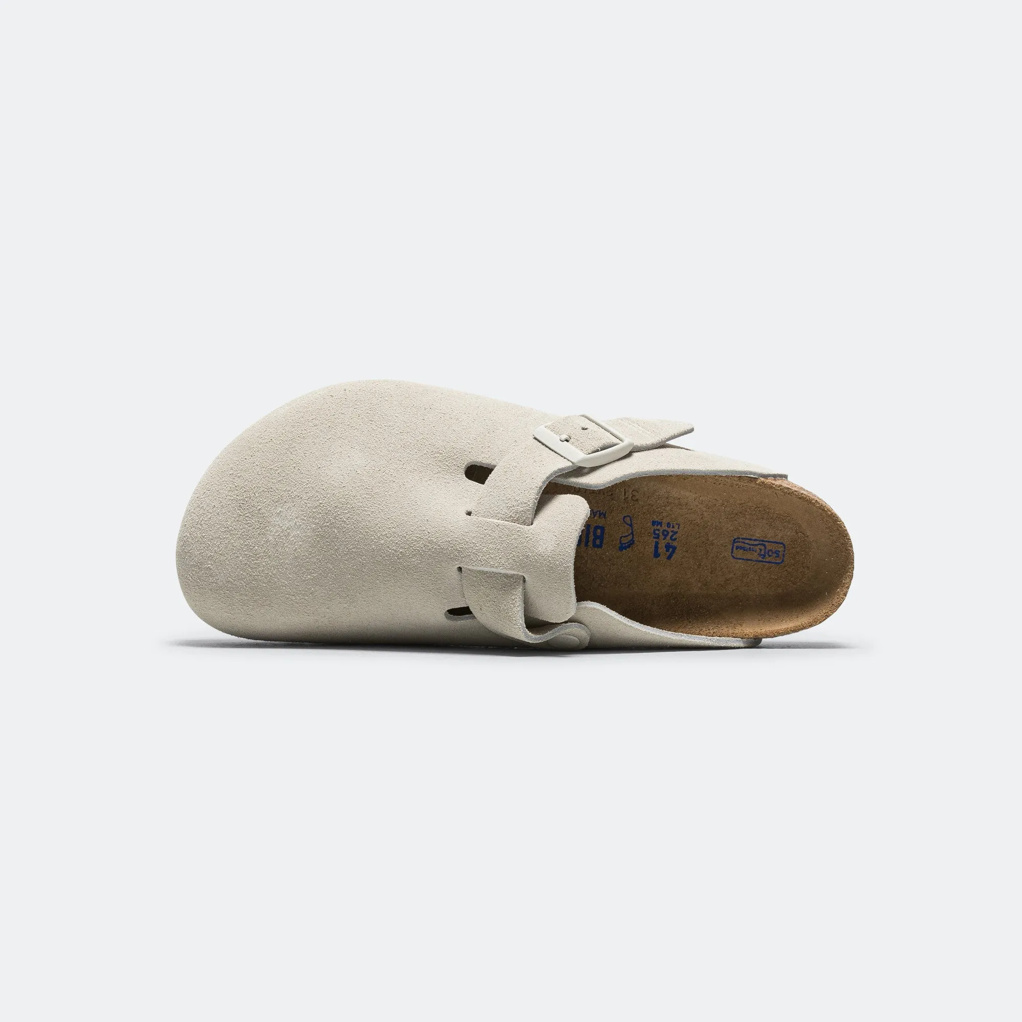 Boston SFB - Antique White Suede Leather Ergonomic Build padded sole