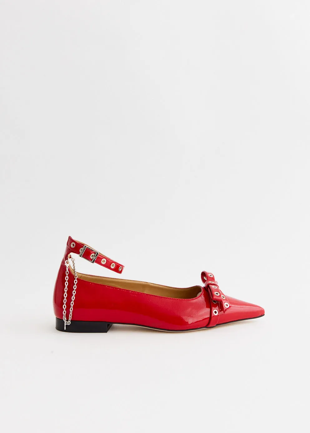 Eyelets Jewel Ballerinas Flip Step Kick Hike