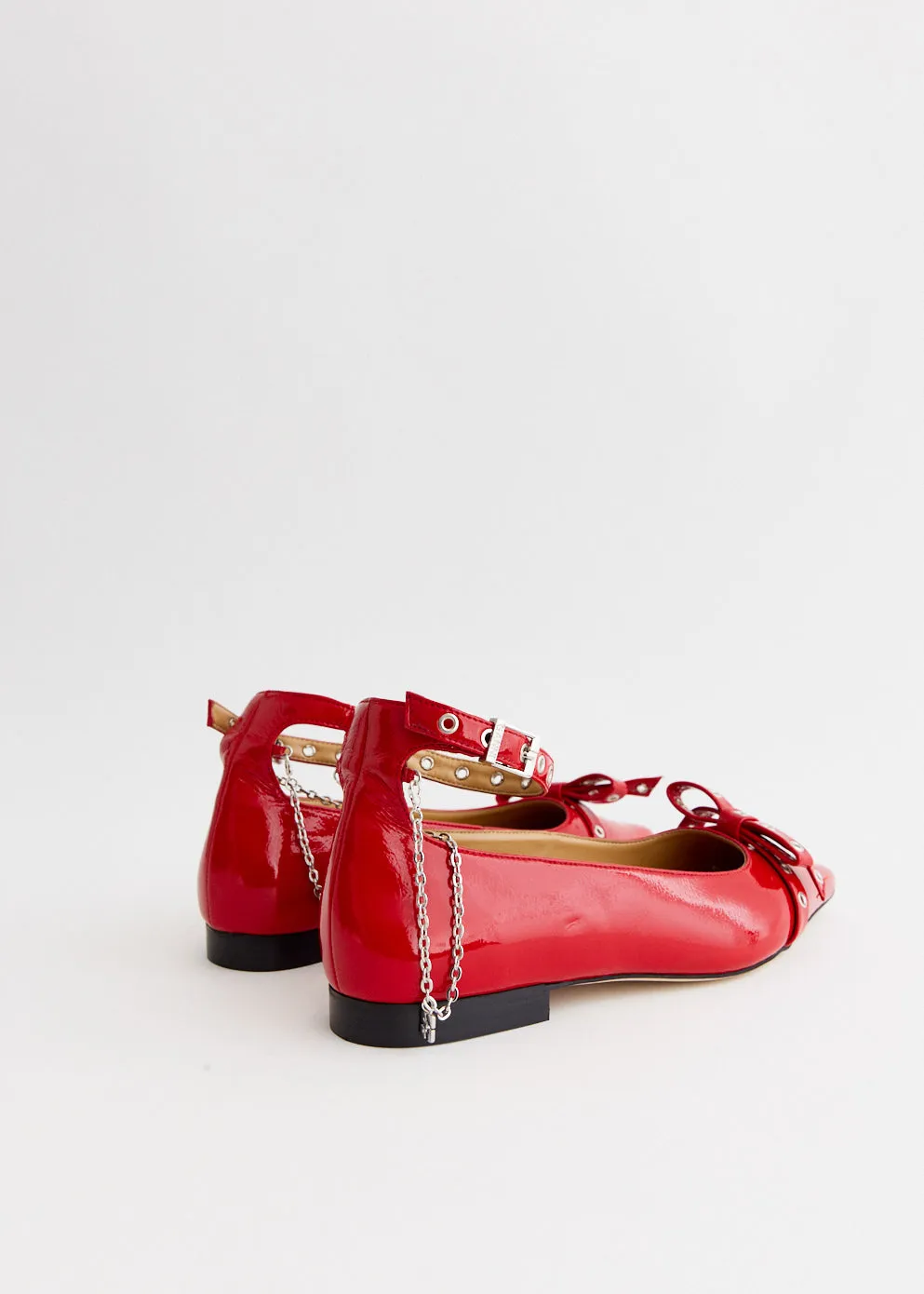 Soft ground Solid Hold Eyelets Jewel Ballerinas