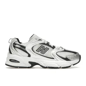 New Balance 530 White Silver Metallic Black Fashion-forward style Comfort Midsoles
