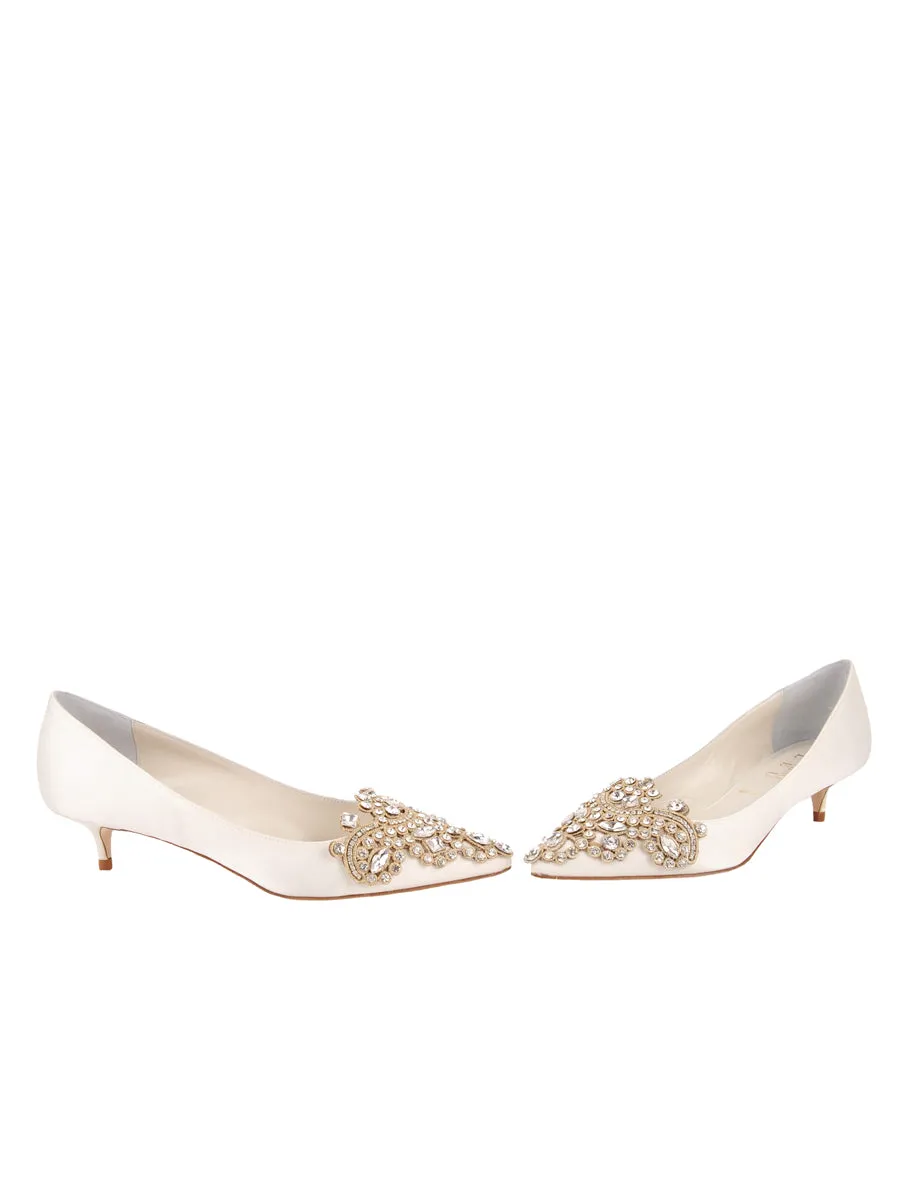 fade-resistant cyclists Brinsley Pointed Toe Kitten Heel