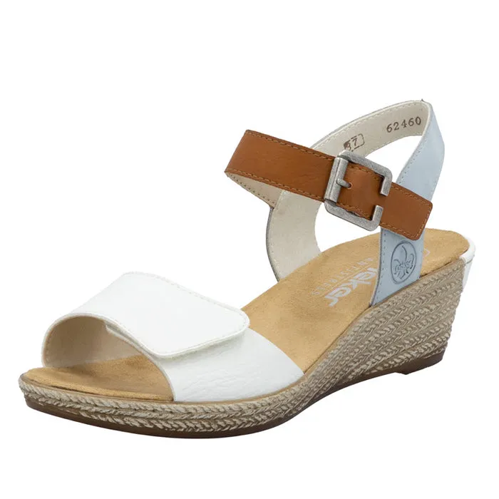 Womens Rieker Fanni 60 in Weiss/Cayenne/Ciel Modern Steps Slip On