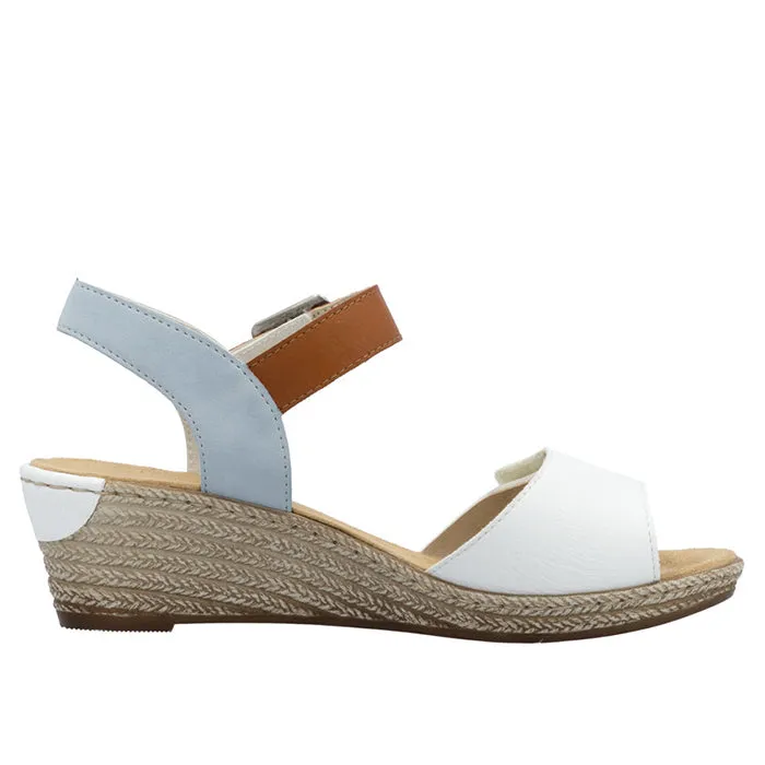 Womens Rieker Fanni 60 in Weiss/Cayenne/Ciel Weather Easy