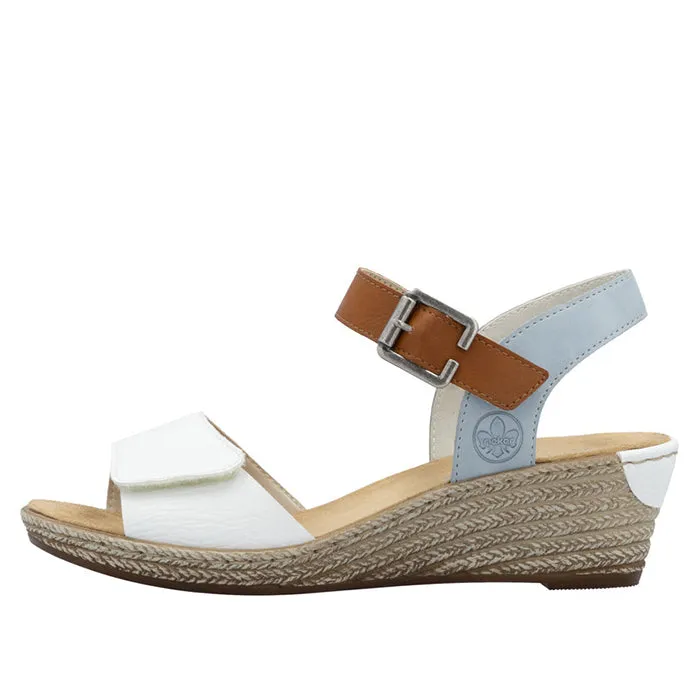 Trend Alert Grip Safe Womens Rieker Fanni 60 in Weiss/Cayenne/Ciel