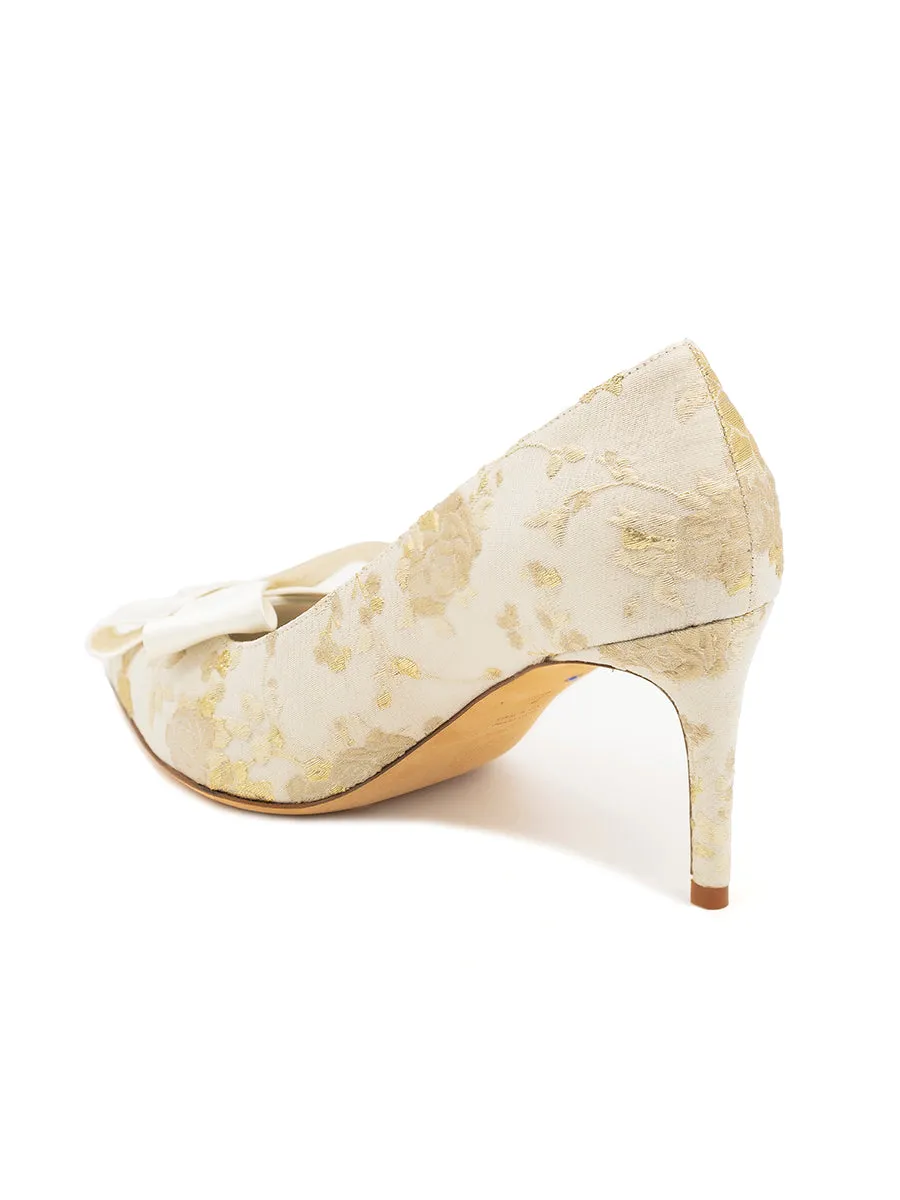Caitlin Pointed Toe Pump Brocade tried