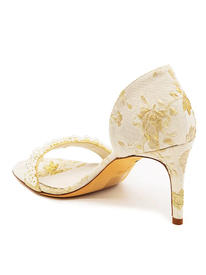 Cappy d'Orsay Sandal Brocade Sporty Comfort subtle - patterns