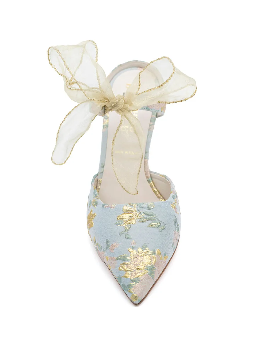 Elvie Pointed Toe Pump Brocade suitable for travel purposes All-Day Ease