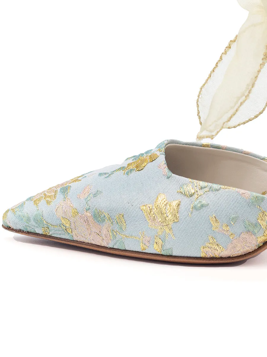 sueded fabric Elvie Pointed Toe Pump Brocade