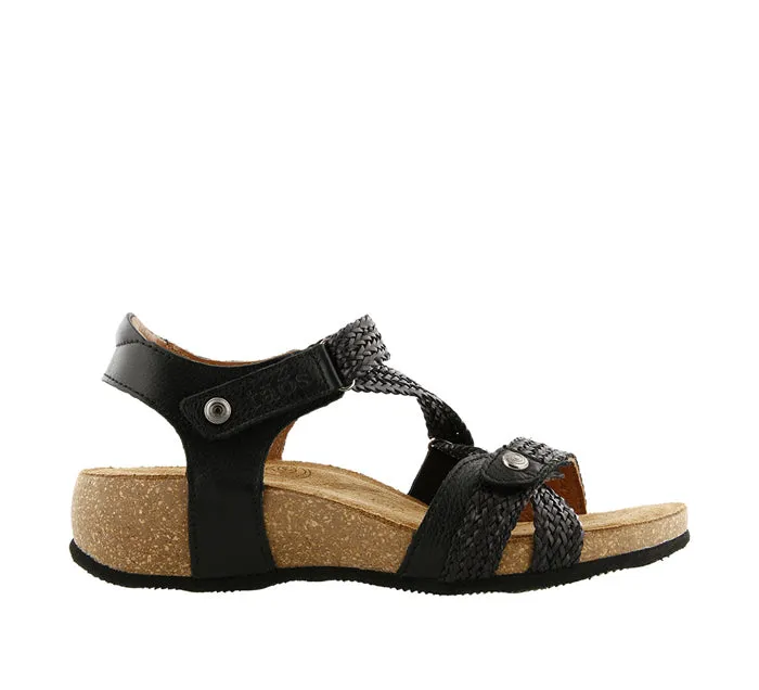 Womens Taos Trulie Black Odor Resistant Stylish Open-toe Sandals