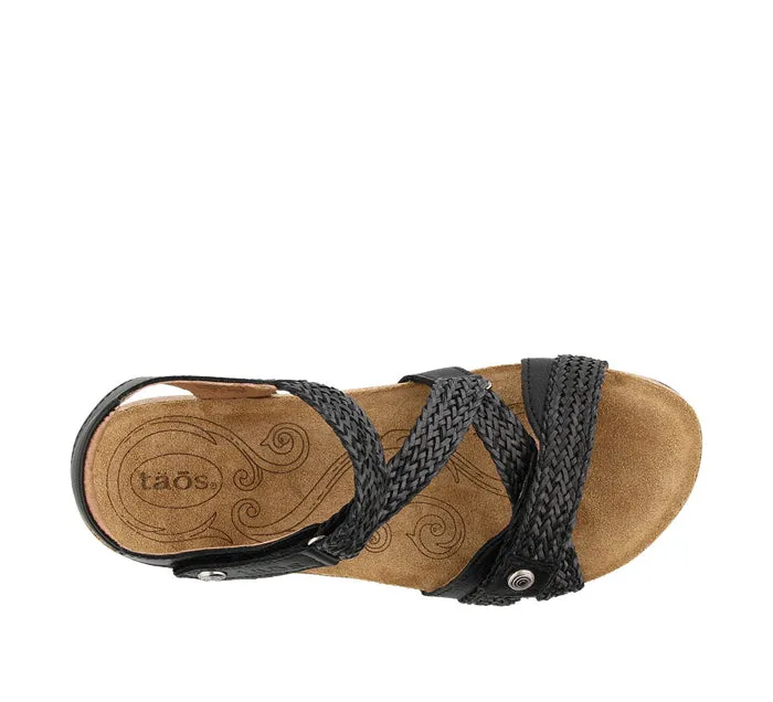 Womens Taos Trulie Black Easy Sandals Footwear for Vacation