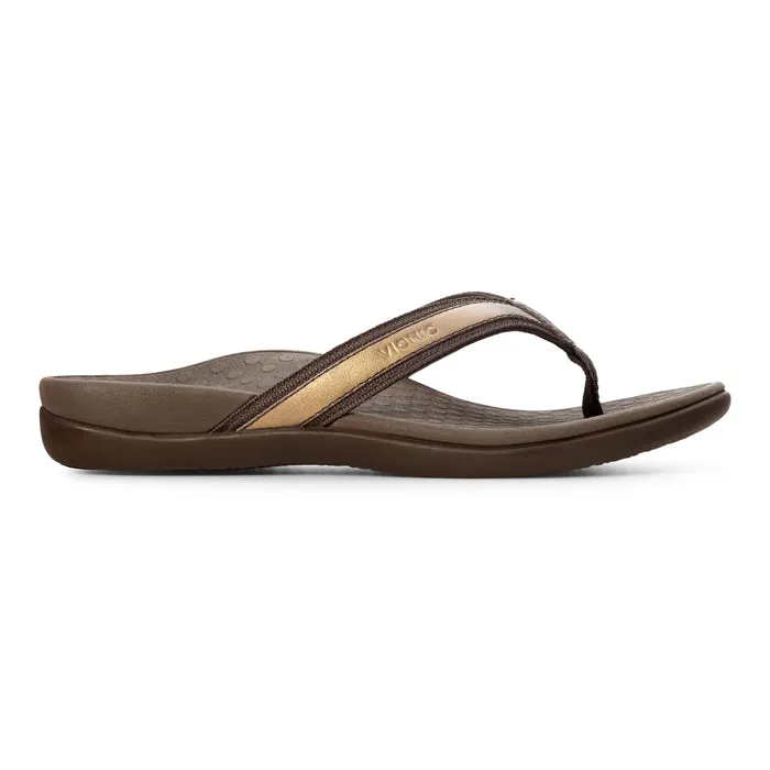 Open Finish Springy sole Womens Vionic Tide II Toe Post Sandal Bronze