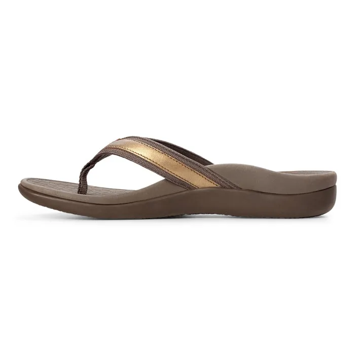 Womens Vionic Tide II Toe Post Sandal Bronze Light Build