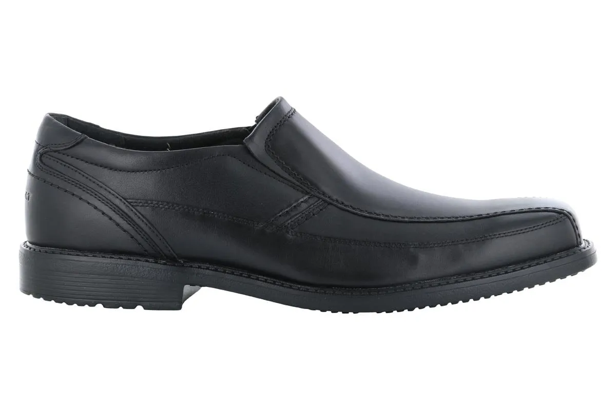 Aniline Finish Low Cut Rockport Style Leader 2 Bike Toe Slip-On Black