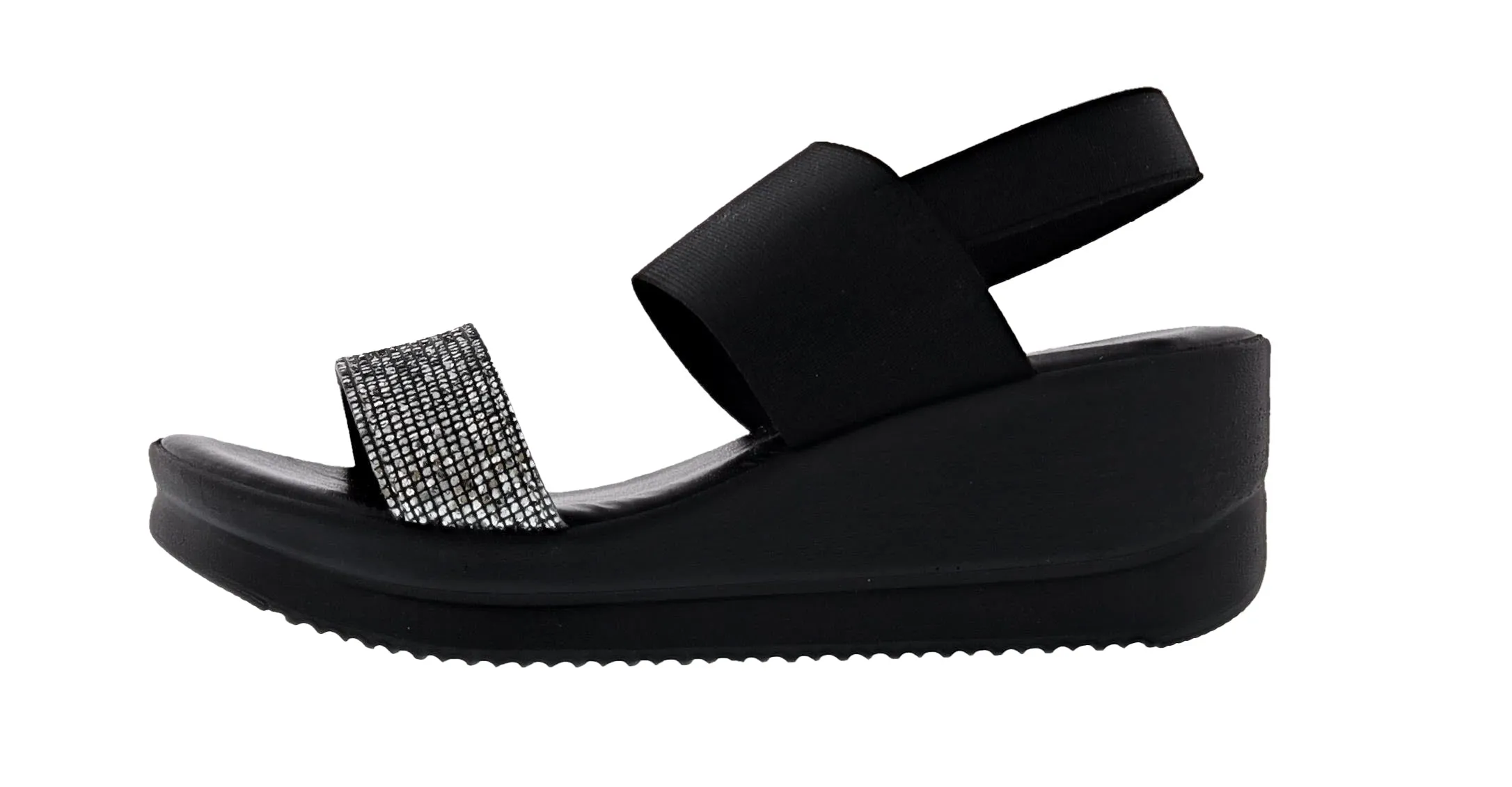 Patrizia Women's Royale Sparkle Wedge Sandals Simple Feel Stretchable
