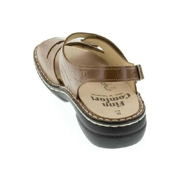 Womens Finn Comfort Gomera in Cognac Heel Support Casual Summer Shoes