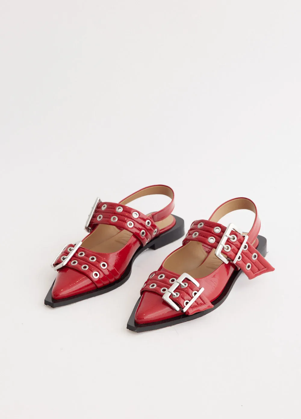 Break Time Chunky Buckle Ballerinas