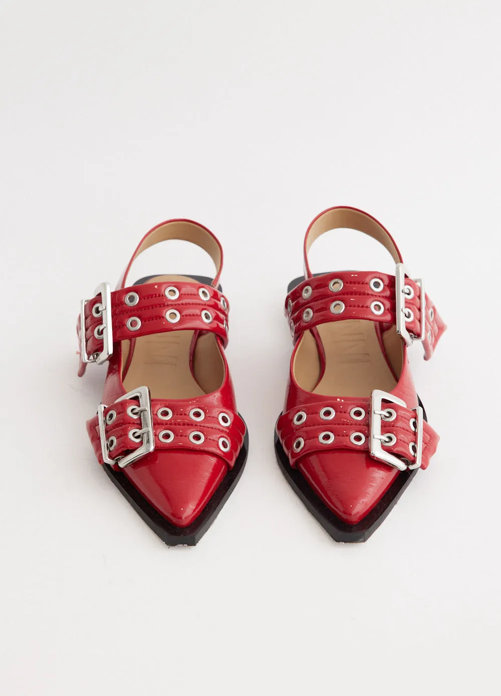 Moisture wicking Daily Style Chunky Buckle Ballerinas