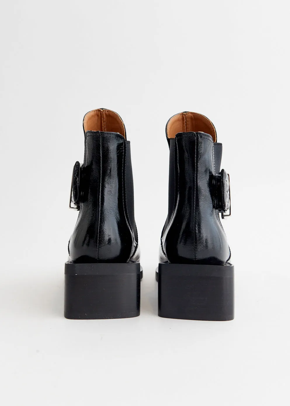 Modern Wear Travel Essential Chunky Buckle Chelsea Boots