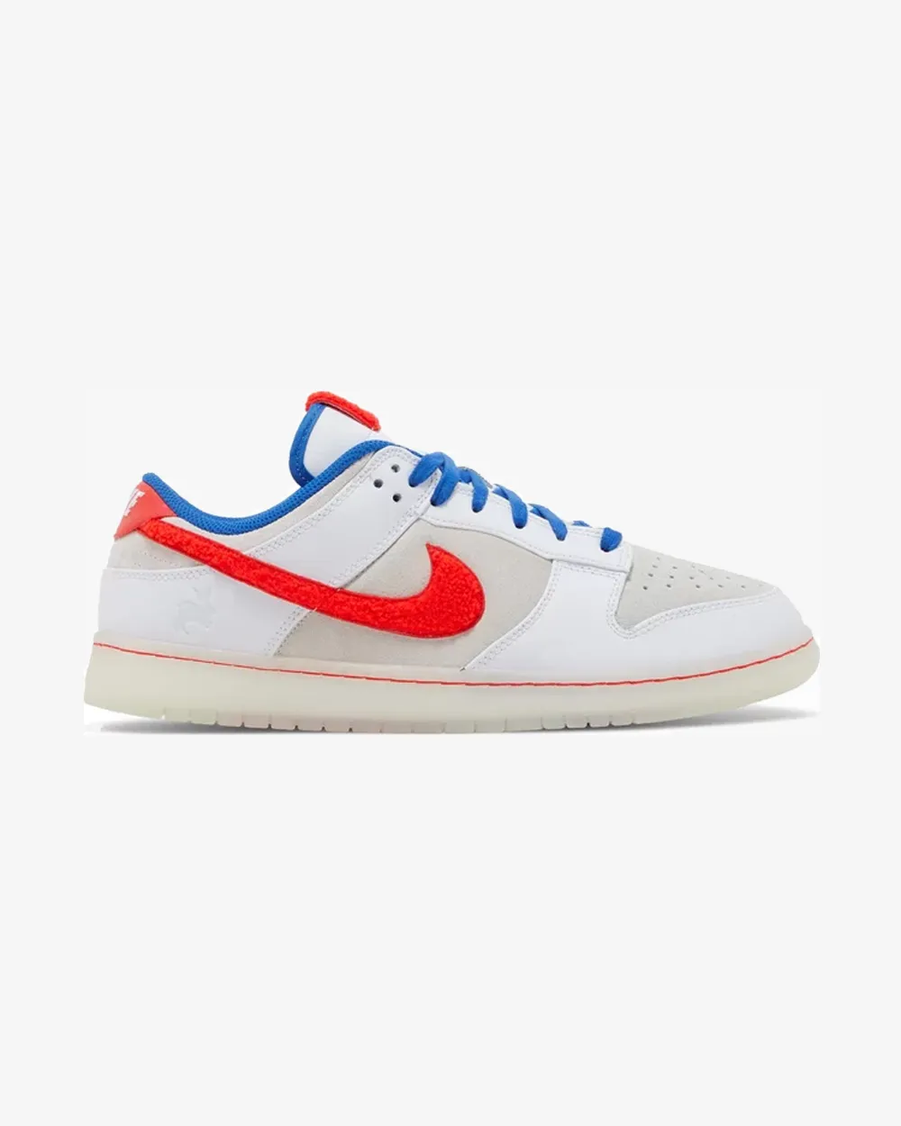 NIKE DUNK LOW RETRO PRM YEAR OF THE RABBIT WHITE CRIMSON VARSITY ROYAL Shockproof Heel On The Run