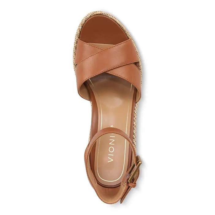 Womens Vionic Marina in Camel Light Straps Foam Comfort
