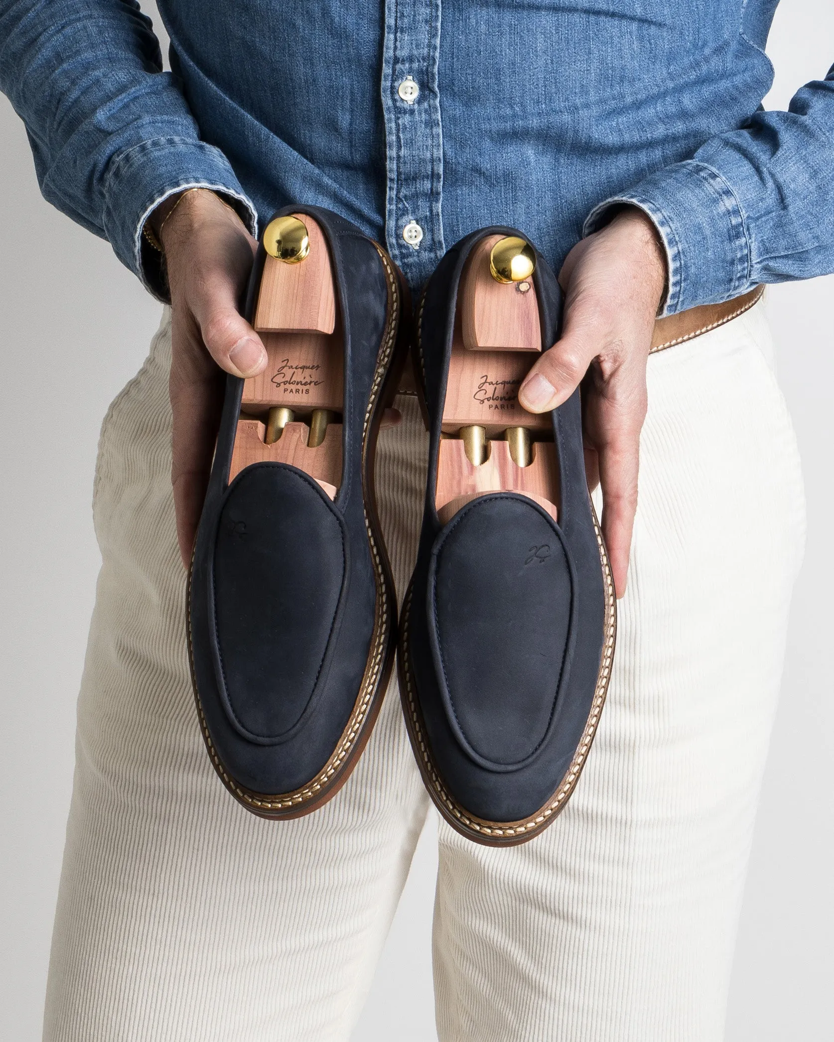 LEX NAVY NUBUCK Cap Toe Groom Shade