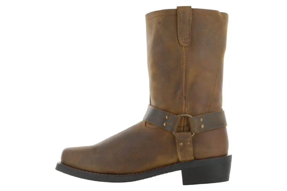 Dingo Dean Harness Boot Brown Comfort Laces Sturdy Build