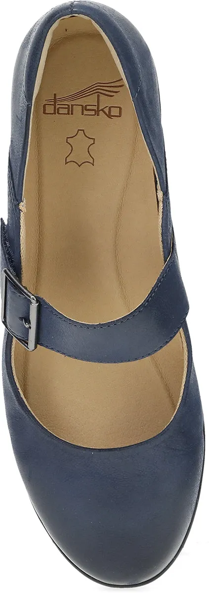 Collette Navy Burnished Nubuck Minimal Look