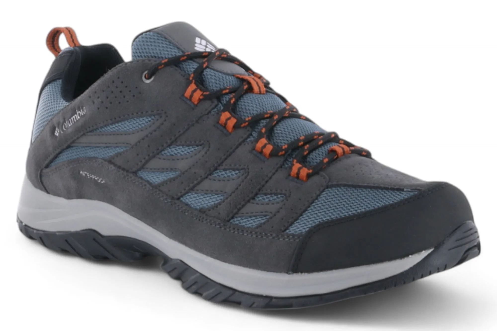 Columbia Crestwood Waterproof Hiking Shoe Graphite Sunrise Hike