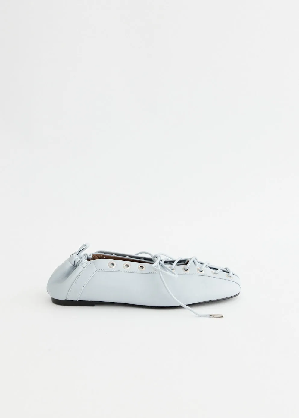 Eyelets Lace Up Ballerinas Work Approved