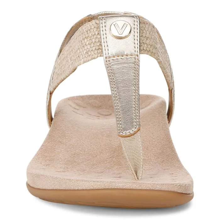 Slide Style Leaf Touch Womens Vionic Brea in Gold
