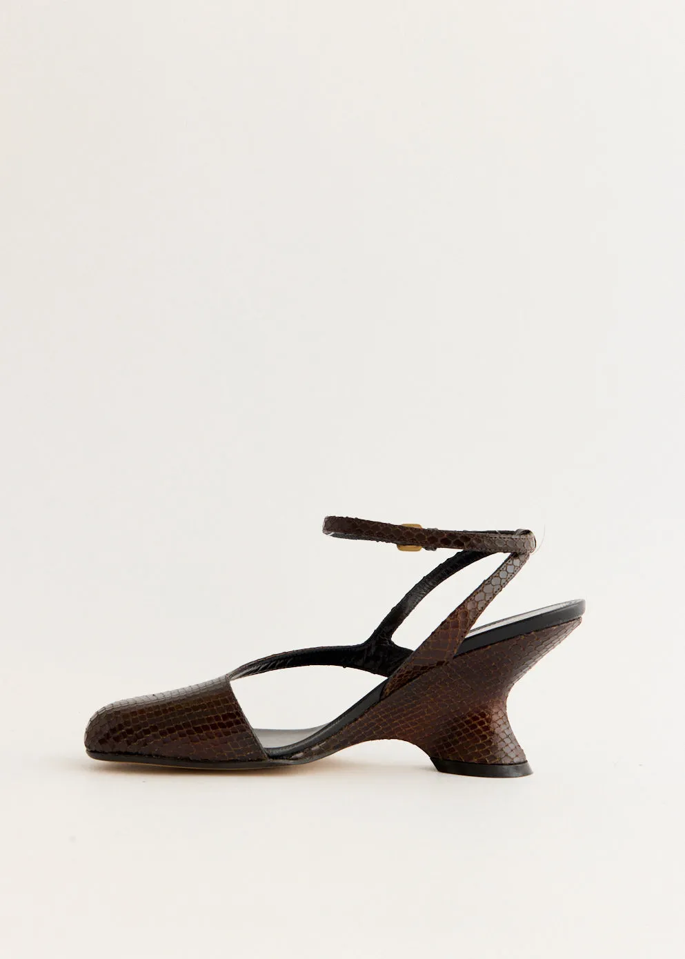 Workout Ready Snake-Effect Wedge Heels