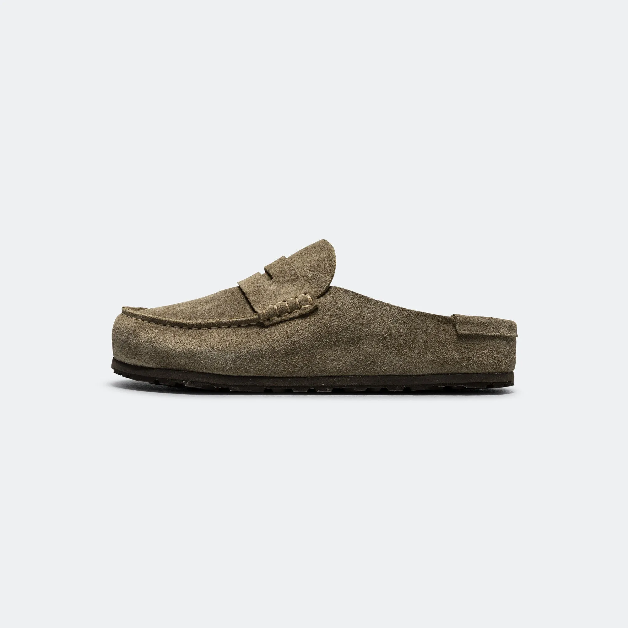 Walking-Friendly Shoes Leaf Touch Naples Wrapped - Taupe Suede Leather
