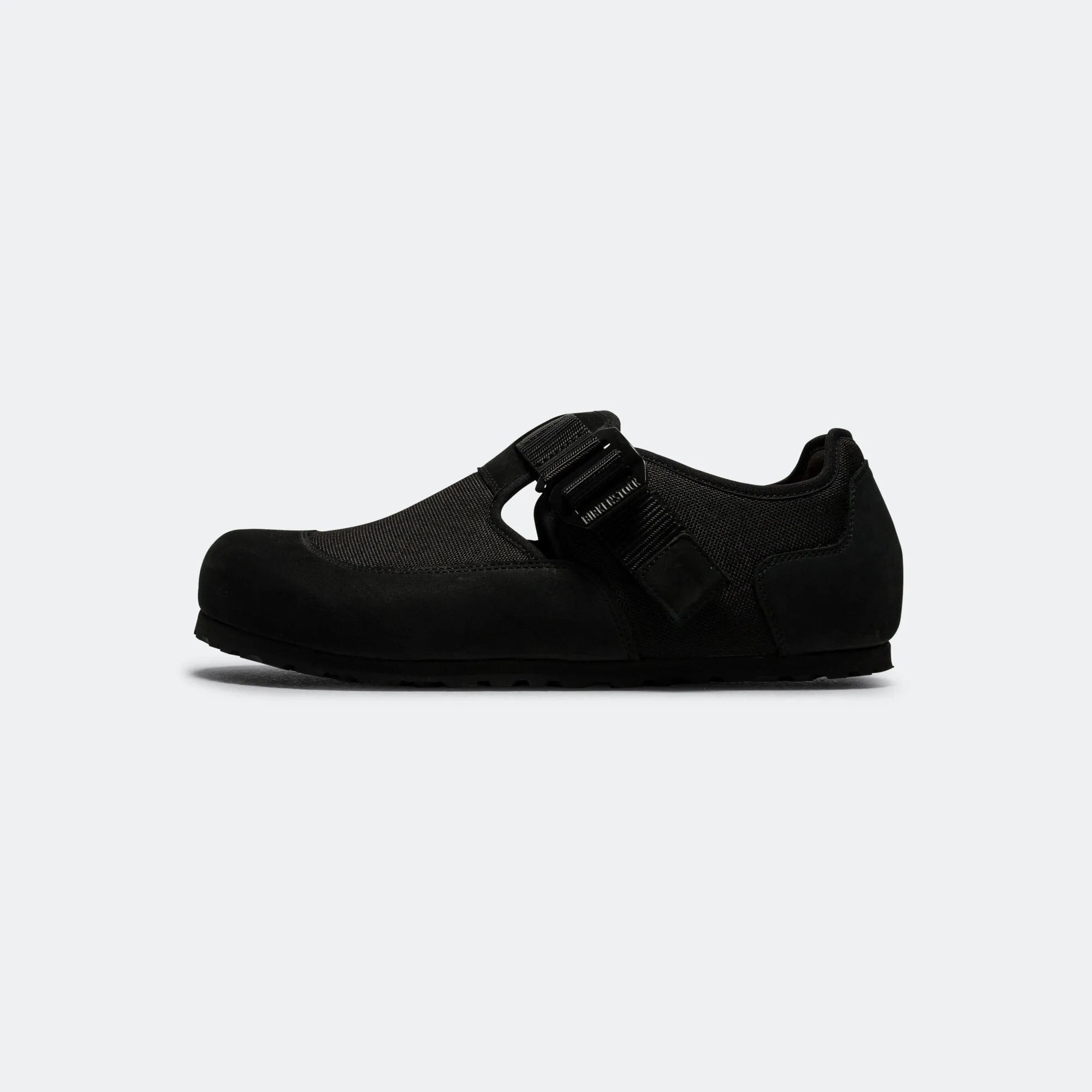 London Nova - Black Nubuck Leather/Textile On Foot Minimalist