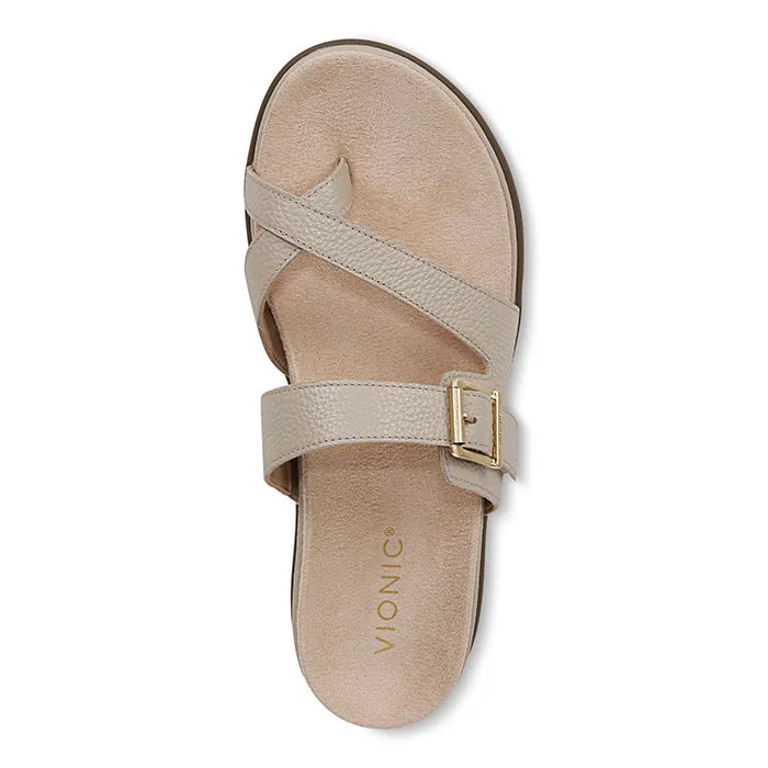 Breathable Flats Womens Vionic Carmela in Oatmeal