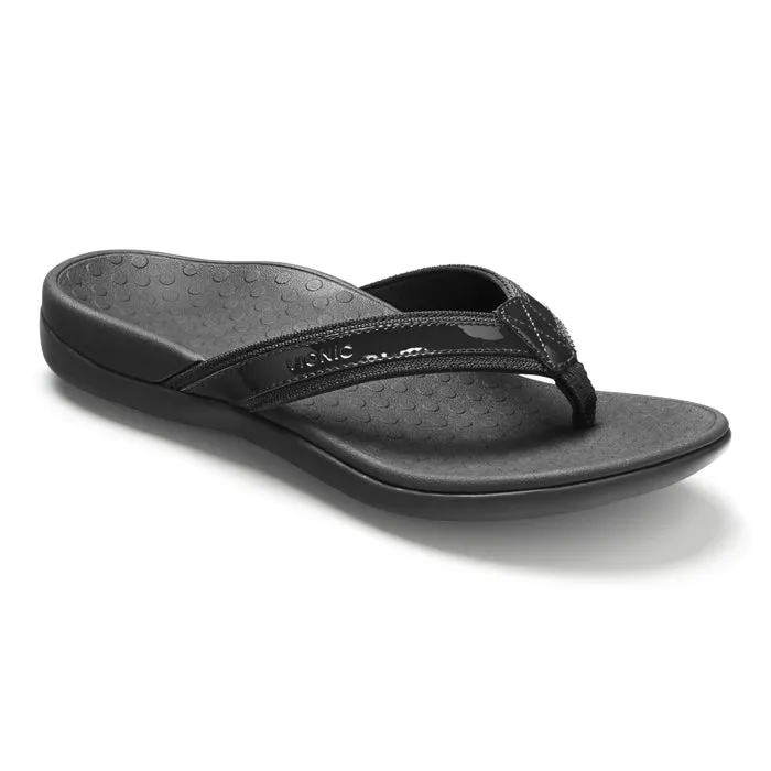 Clean Lines Womens Vionic Tide II Toe Post Sandal Black