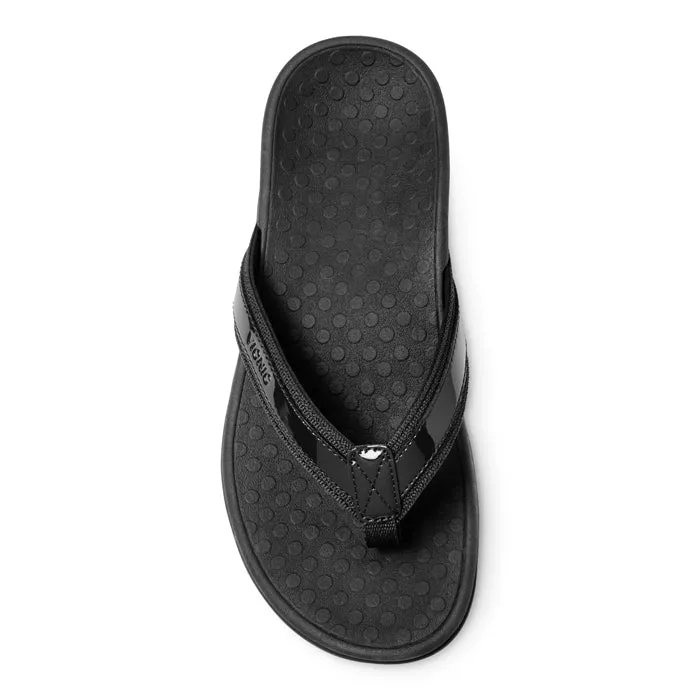Shock absorption Chic Sandals for Vacation Womens Vionic Tide II Toe Post Sandal Black