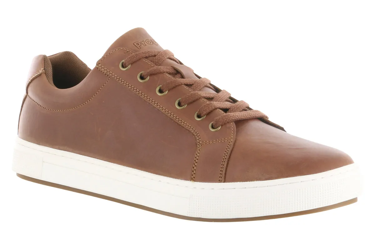 Propet Koda Leather Sneaker Tan Premium Walk Urban Sport