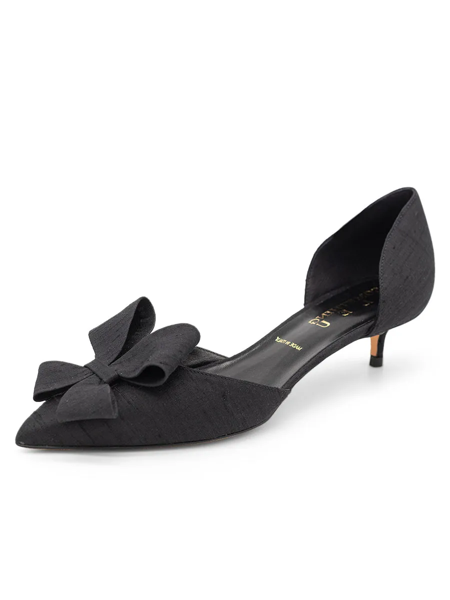 winter - style Padded flexibility Cliff d'Orsay Kitten Heel