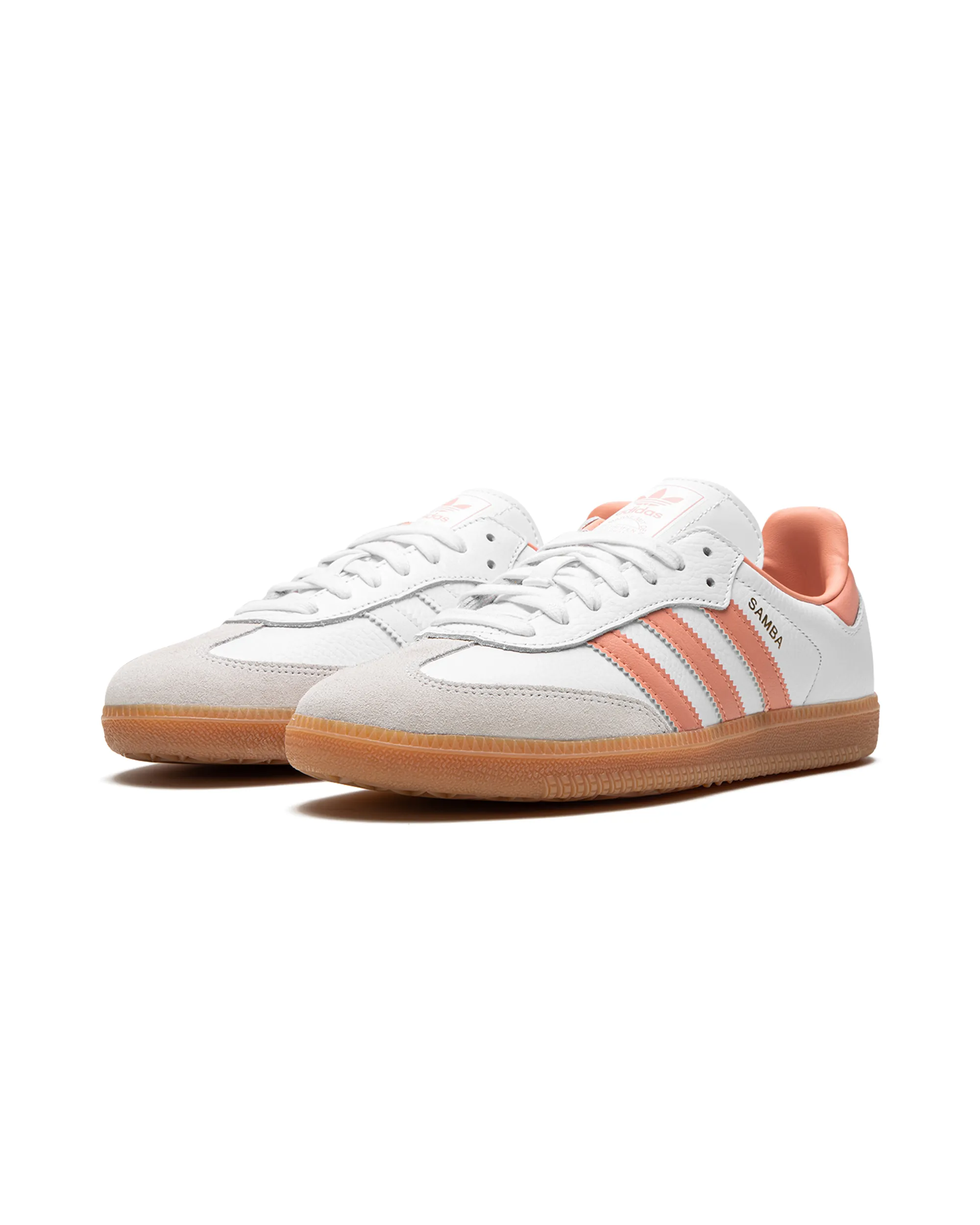 adidas Samba OG White Wonder Clay Gum (Women's) lace up closure