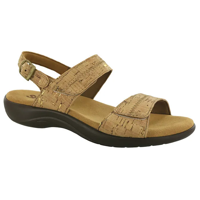 Womens SAS Nudu in Gold Cork Travel-Friendly Shoes UV Protection