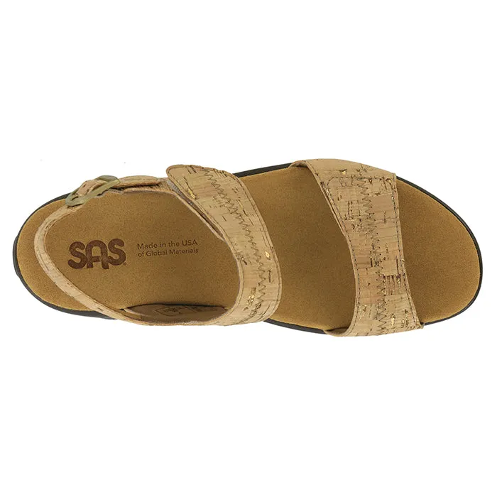 Foot Massage Womens SAS Nudu in Gold Cork