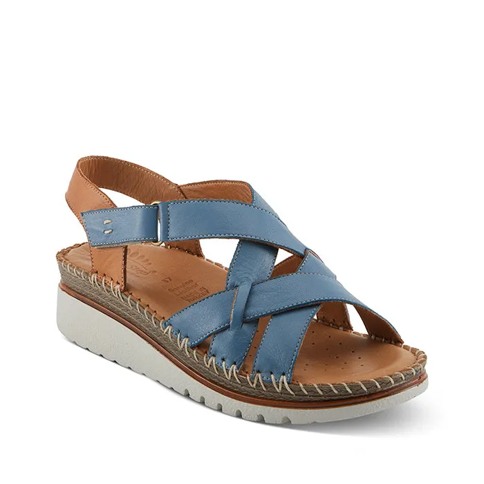 Womens Spring Step Migula in Blue Practical Walking Shoes Breathable Flip-flops