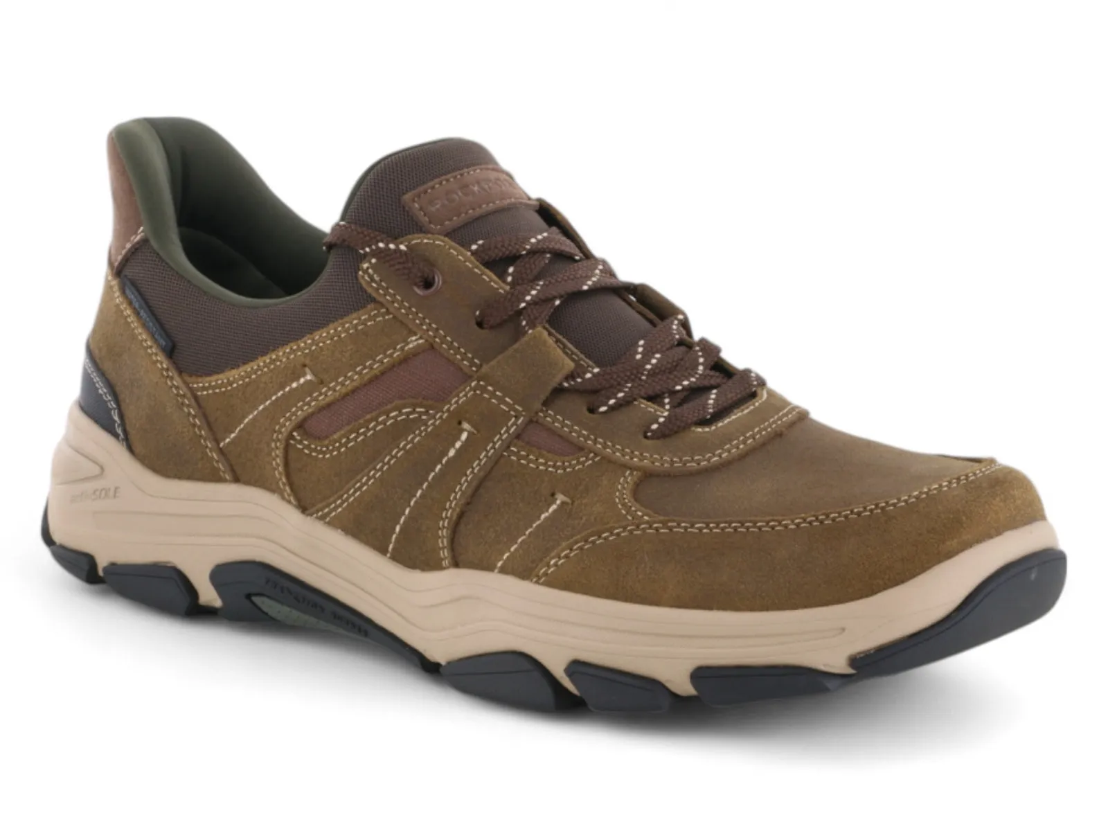 Easy Packing Rockport Rhett Step Activated Walking Shoes Brown