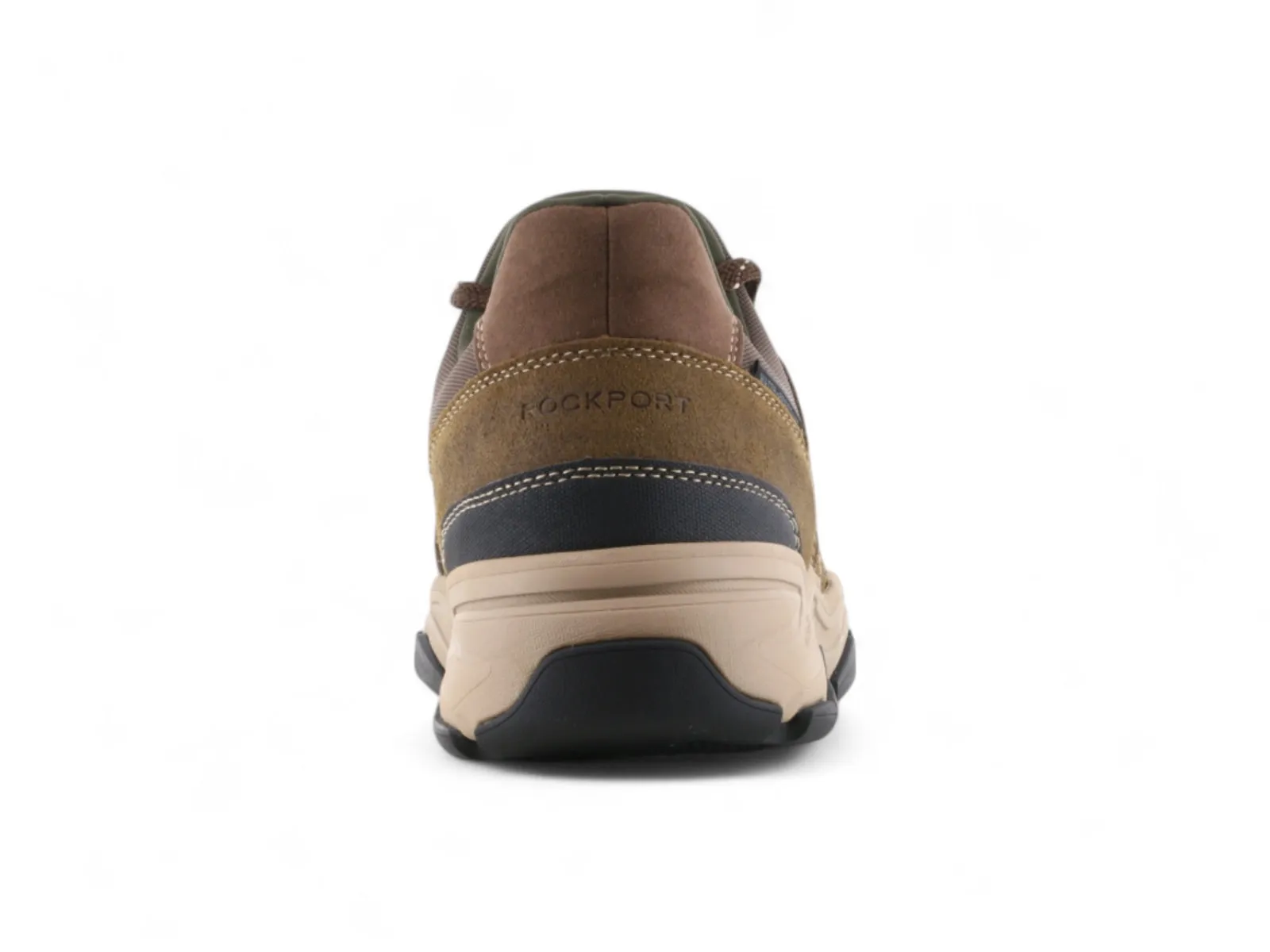 Rockport Rhett Step Activated Walking Shoes Brown Easy Clean Textured Surface