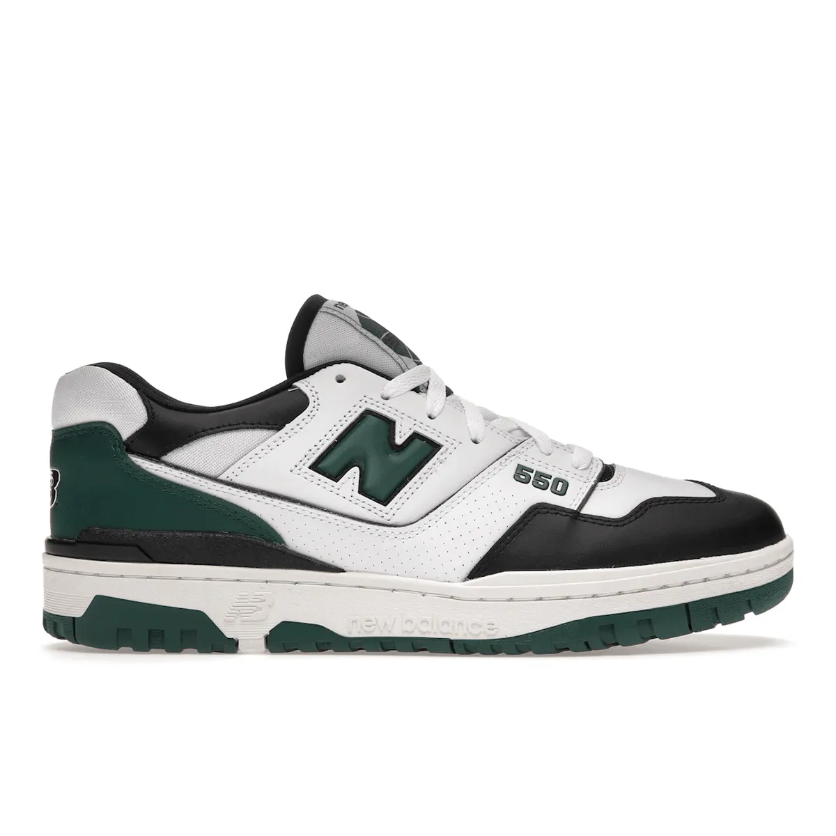 Sleek Option Puncture Resistant Plate New Balance 550 White Green Black