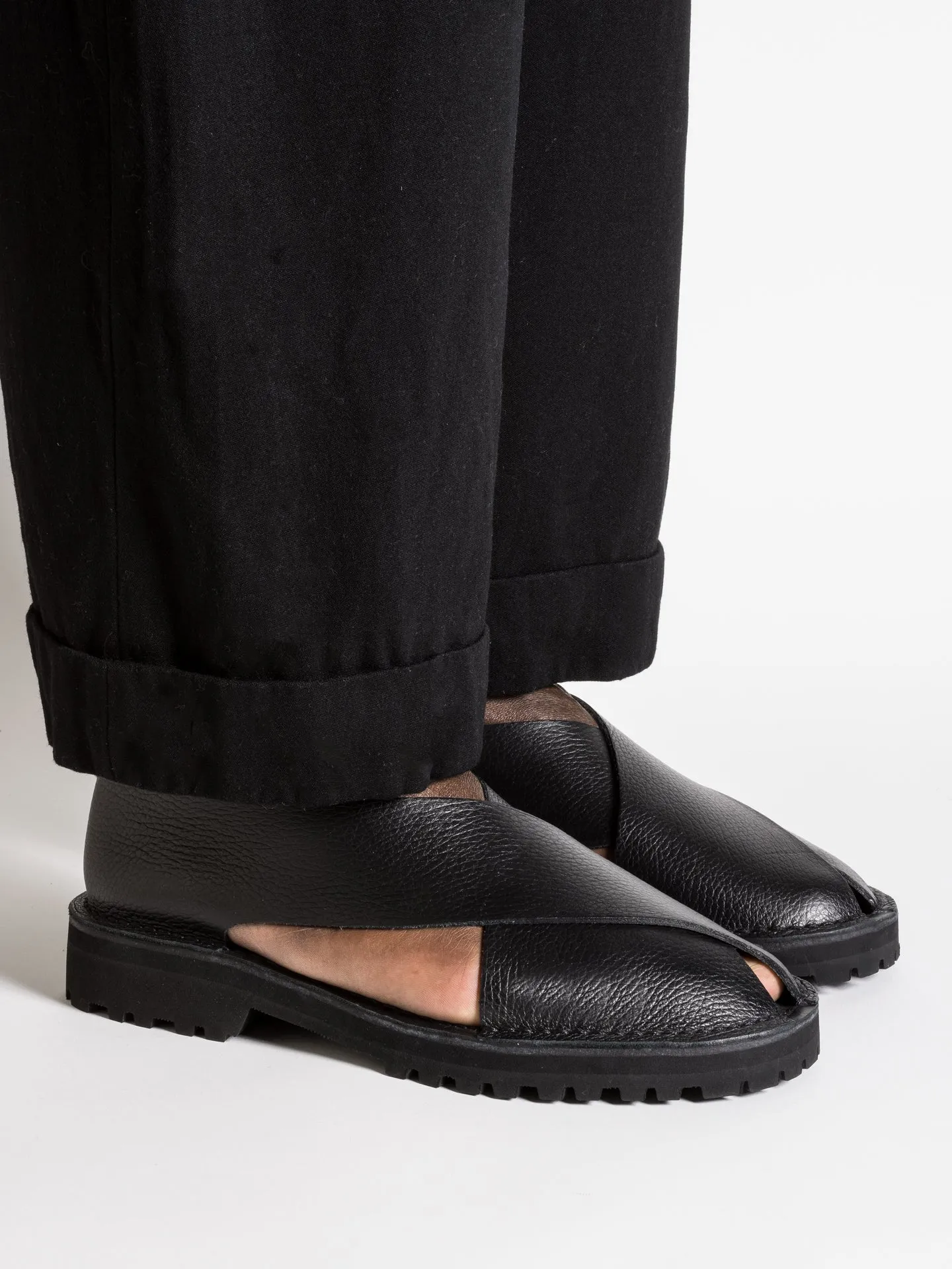 DECO SANDAL BLACK Superior ease roughest