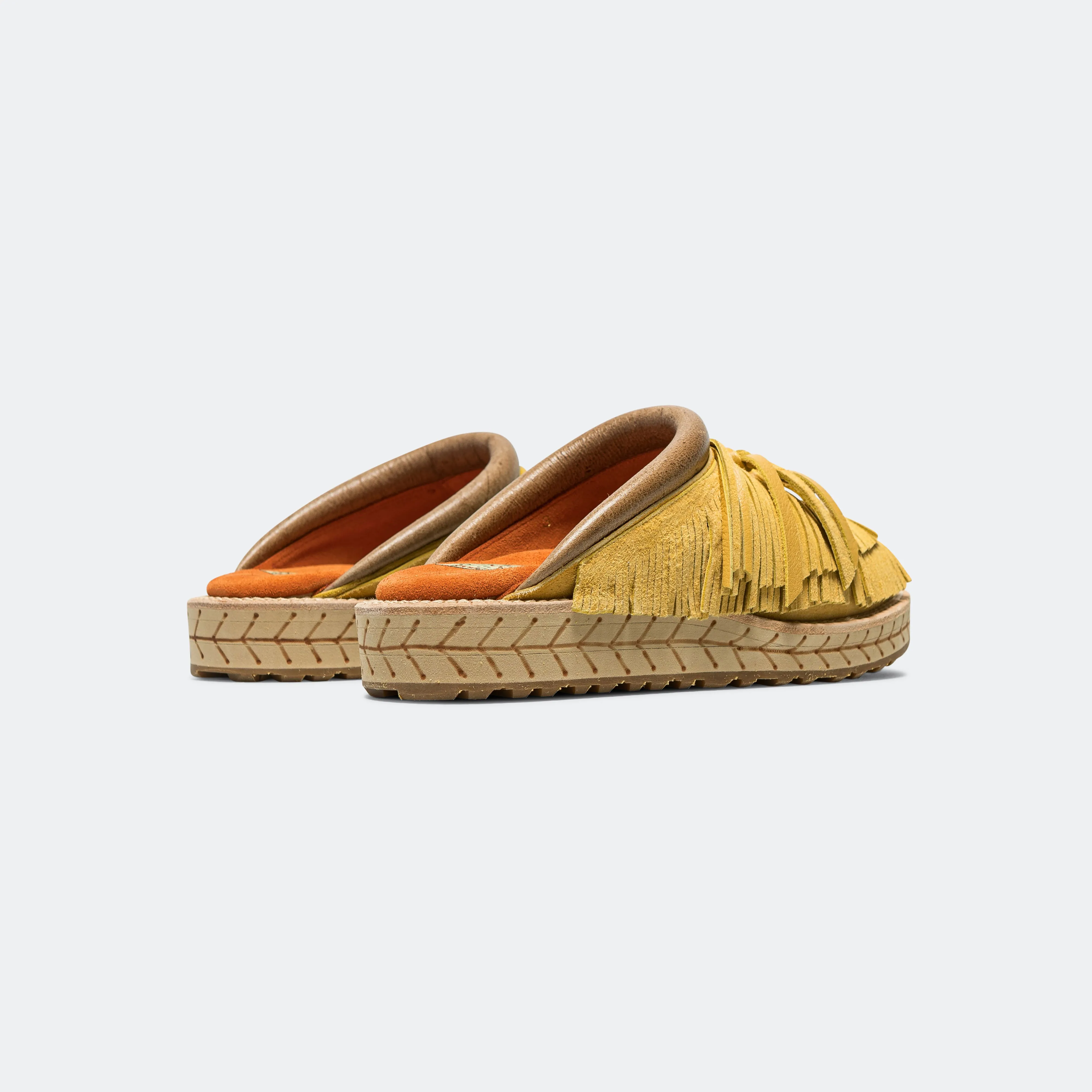 Deer Leather Pueblo Sabot - Yellow Flexible Outdoor Footwear Sandal Buckles