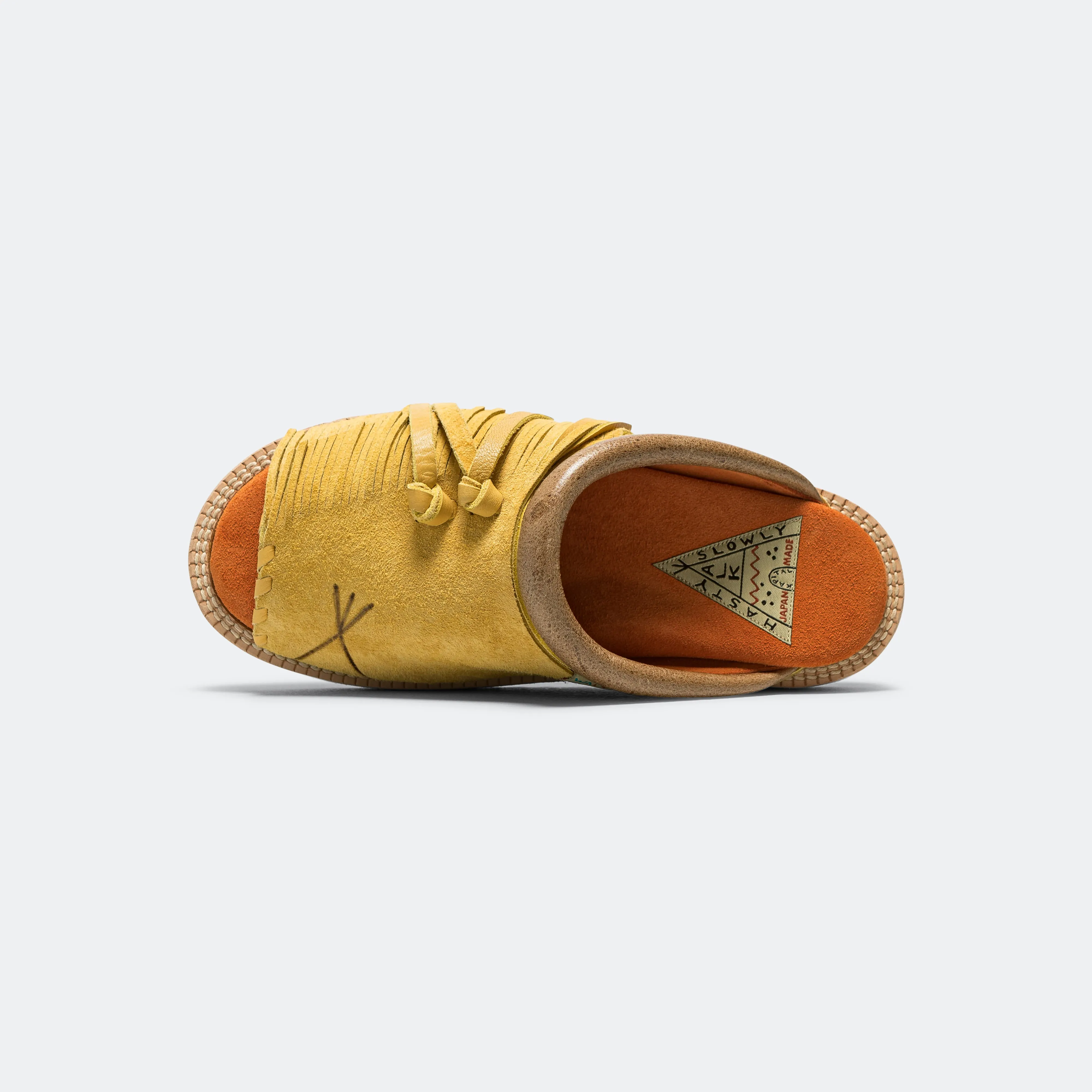Deer Leather Pueblo Sabot - Yellow Comfy lining
